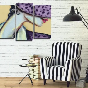 Sänkt pris Dekorativ Canvastavla 3-Delar 45x20 cm Flerfärgad - Inredning