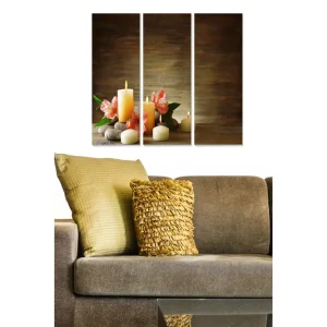 Tavla Floral 3-pack Flerfärgad 20x50 cm - Inredning Utförsäljning