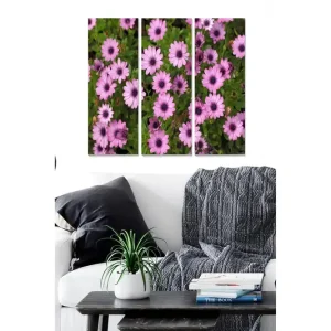 Säker betalning Canvastavla Floral 3-pack Flerfärgad 20x50 cm - Inredning