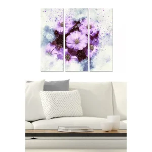 Tavla Floral 3-pack Flerfärgad 20x50 cm - Inredning Nyhet