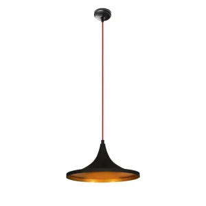 Fynd Taklampa Mangol Svart / Röd Diameter: 35 cm Mörkröd/Svart - Belysning & el