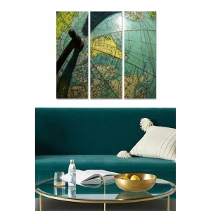 Canvastavla Map 3-pack Flerfärgad 20x50 cm - Inredning Erbjudandepris
