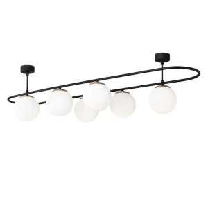 Kampanjpris Taklampa Wynel Svart / Vit Sex Socket Sex Socket - Belysning & el
