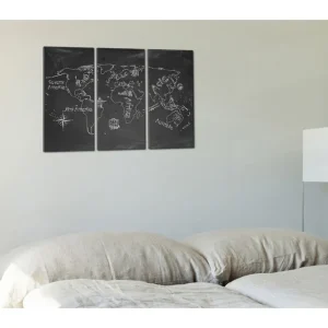 Tavla Geografi lektion (tjeckiska språket) Triptych 90x60 - Inredning & dekor Outlet