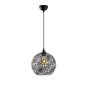 Taklampa Souvik Svart 25 x 25 x 126 cm - Belysning & el Erbjudande