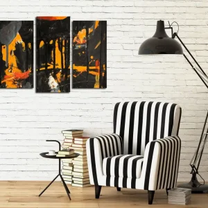 Nyhet Dekorativ Canvastavla 3-Delar 45x20 cm Flerfärgad - Inredning
