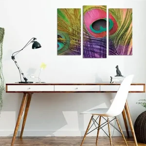 Dekorativ Canvastavla 3-Delar 45x20 cm Flerfärgad - Inredning Billigare