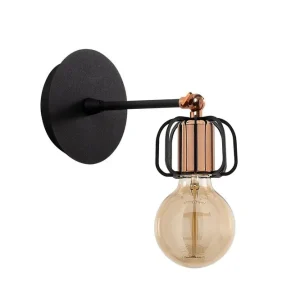 Säker betalning Vägglampa Griffin Inramad Svart Svart - Belysning & el