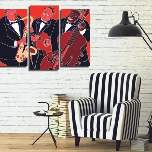 Dekorativ Canvastavla 3-Delar 45x20 cm Flerfärgad - Inredning Erbjudande