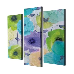 Dekorativ Canvastavla 3-Delar 45x20 cm Flerfärgad - Inredning Säker betalning