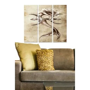 Kundfavorit Canvastavla Abstract 3-pack Flerfärgad 20x50 cm - Inredning
