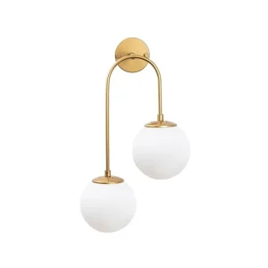 Vägglampa Thalara Två Glansig Rany Guld - Belysning & el Bästa pris