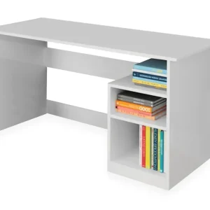 Trygg betalning Elegancia Skrivbord 120 cm med Förvaring 2 Hyllor - Möbler