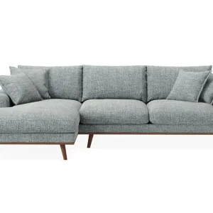 Rabatter Scandinavian Choice Copenhagen Premium 4-sits Vänstervänd L-formad Djup Divansoffa i Chenille Grå/Blå - Möbler