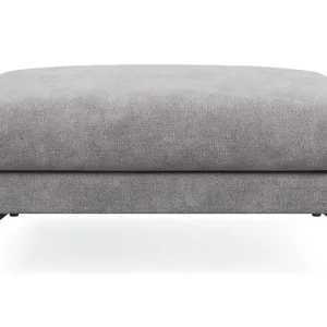 Scandi Days Menard Premium Fotpall i Chenille Grå - Möbler Sista chansen