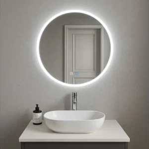 Clas Rund Badrumsspegel med LED-belysning 120 cm Anti-Fog och Touch-Styrning - Hus & renovering risnedsättning