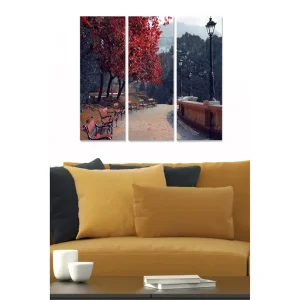 Canvastavla City 3-pack Flerfärgad 20x50 cm - Inredning Rabatt