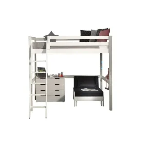 Begränsat antal 4-dörrars byrå och bäddsoffa Pino Mezzanine 140 x 200 cm 140 x 200 cm - Möbler