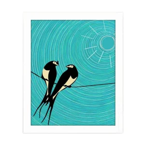 Billig Tavla Animal med Ram Flerfärgad 23,5x28,5 cm - Inredning