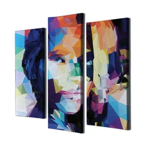 Dekorativ Canvastavla 3-Delar 45x20 cm Flerfärgad - Inredning Premium