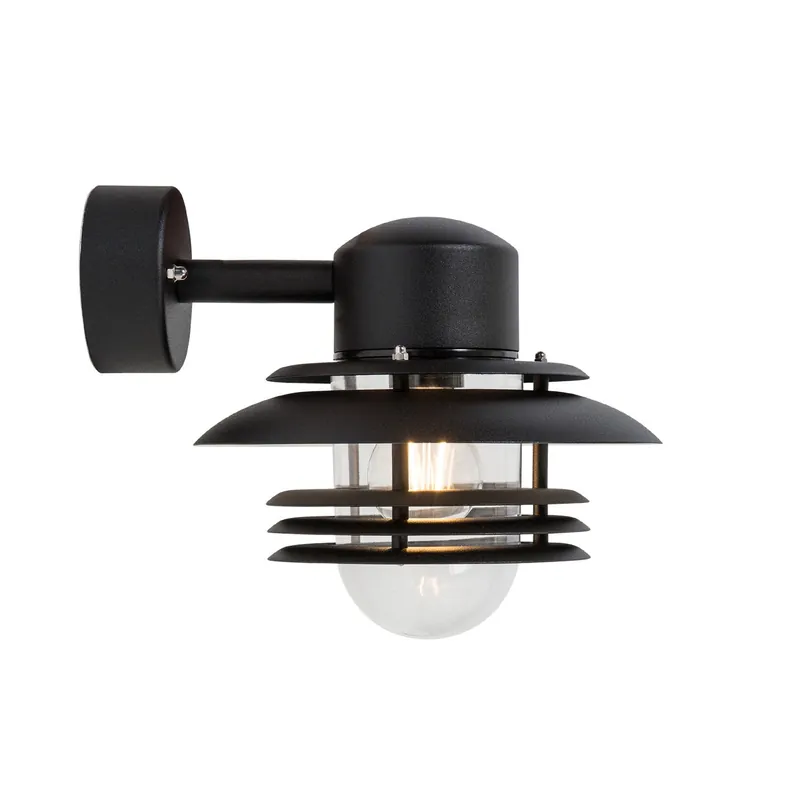 Billig Mira Vägglampa Ip23 D240 Svartstruktur