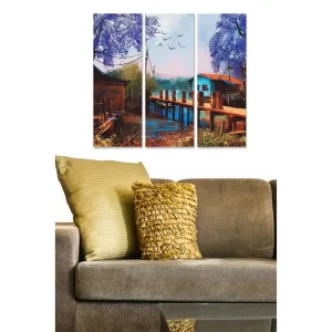 Kampanjpris Tavla Floral 3-pack Flerfärgad 20x50 cm - Inredning