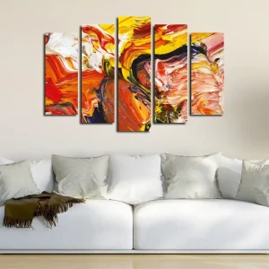 Dekorativ Canvastavla 5-Delar 70x20 cm Flerfärgad - Inredning Sista chansen