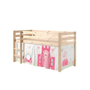 Rea Halvhöjdssäng med gardin Pino Princess Naturlig, Naturlig, Utan rutschkana, Utan tunnel, Inga fickor Naturlig, Naturlig, Utan rutschkana, Utan tunnel, Inga fickor - Möbler