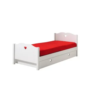 Säng med låda Amori 90 x 200 cm White - Möbler Extra rabatt