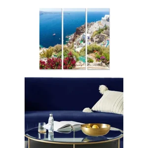Canvastavla Floral 3-pack Flerfärgad 20x50 cm - Inredning Outlet