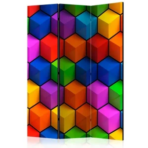 Begränsad tid Rumsavdelare Colorful Geometric Boxes 135x172 cm - Inredning & dekor