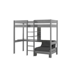 I lager Highsleeper Pino Grå, Med bäddsoffa Grå, Med bäddsoffa - Möbler