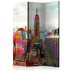 Begränsat erbjudande Rumsavdelare Colors of New York City 135x172 cm - Inredning & dekor