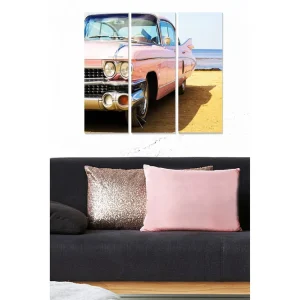 Snabb frakt Canvastavla Transportation 3-pack Flerfärgad 20x50 cm - Inredning