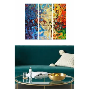 Canvastavla Floral 3-pack Flerfärgad 20x50 cm - Inredning Nyhet