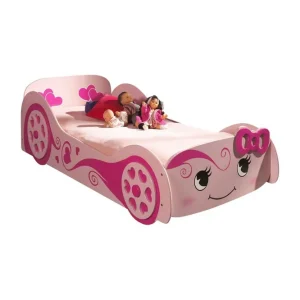 Endast idag Säng Love Car Rosa 90x200 cm Med madrass Med madrass - Möbler