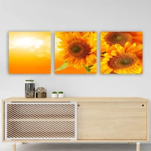 Dekorativ Canvastavla 3-Delar 30x30 cm Flerfärgad - Inredning Rabatt