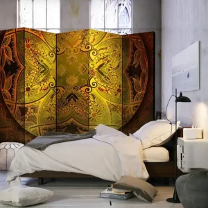 Begränsad tid Rumsavdelare Mandala: Golden Power II 225x172 cm - Inredning & dekor