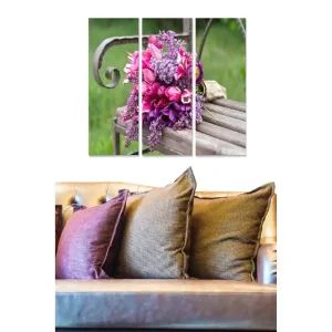 Tavla Floral 3-pack Flerfärgad 20x50 cm - Inredning Billigare