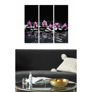 Canvastavla Floral 3-pack Flerfärgad 20x50 cm - Inredning Outlet