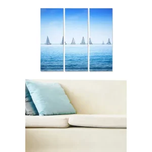 Canvastavla Nautical 3-pack Flerfärgad 20x50 cm - Inredning Premium