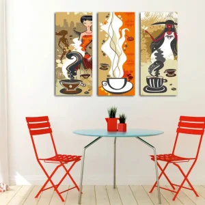 Kundfavorit Dekorativ Canvastavla 3-Delar 45x20 cm Flerfärgad - Inredning