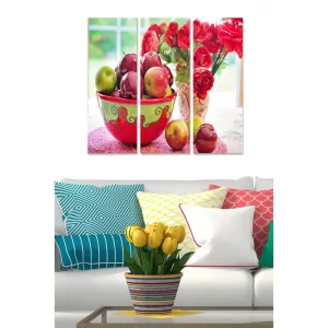 Tavla Floral 3-pack Flerfärgad 20x50 cm - Inredning Lågt pris