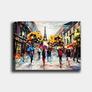 risnedsättning Dekorativ Canvastavla 50x70 cm Flerfärgad - Inredning