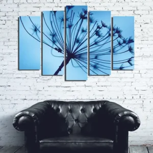 Dekorativ Canvastavla 5-Delar 70x20 cm Flerfärgad - Inredning Begränsad tid