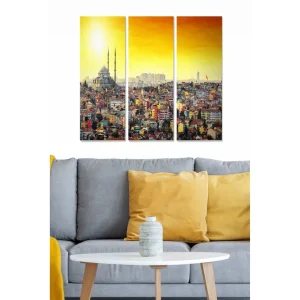 Reapris Canvastavla City 3-pack Flerfärgad 20x50 cm - Inredning