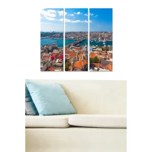 Canvastavla Scenic 3-pack Flerfärgad 20x50 cm - Inredning Begränsat erbjudande