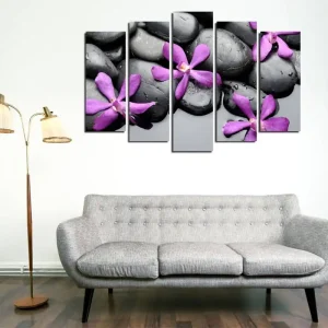 Dekorativ Canvastavla 5-Delar 70x20 cm Flerfärgad - Inredning Köp online