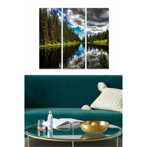 Rea Canvastavla Floral 3-pack Flerfärgad 20x50 cm - Inredning