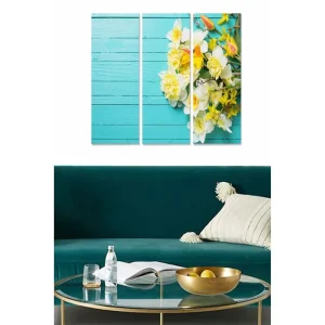 Nedsatt pris Canvastavla Floral 3-pack Flerfärgad 20x50 cm - Inredning